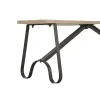Скамья Home ESPRIT Чёрный Натуральный Железо древесина тика 152 X 41 X 46 CM