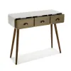 Vestibila galds ar 3 atvilktnēm Versa 30 x 80,5 x 90 cm 0,3 x 0,805 x 0,9 cm Balts