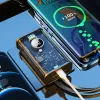WEKOME WP-345 Vanguard Series - Power bank 10000 mAh Fast Charging with built-in USB-C & Lightning PD 20W cable + QC 22.5W (Blac