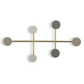 Вешалка Versa Разноцветный Металл Смола Деревянный MDF 6,5 x 22 x 41 cm (6,5 x 22 x 41 cm)