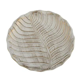 Galda rotājums Versa Leaf B Balts Koks MDF 3 cm 3 x 40 x 40 cm
