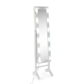 Sieninis veidrodis Versa Balta Veidrodis Medžio MDF 35 x 153 x 35,2 cm Papuošalų stovas