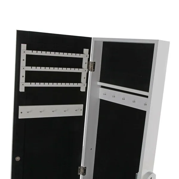 Sieninis veidrodis Versa Balta Veidrodis Medžio MDF 35 x 153 x 35,2 cm Papuošalų stovas