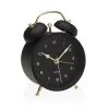 Alarm Clock Versa Black Metal 5,4 x 13,5 x 9,7 cm