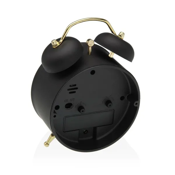 Alarm Clock Versa Black Metal 5,4 x 13,5 x 9,7 cm