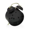 Alarm Clock Versa Black Metal 5,4 x 13,5 x 9,7 cm