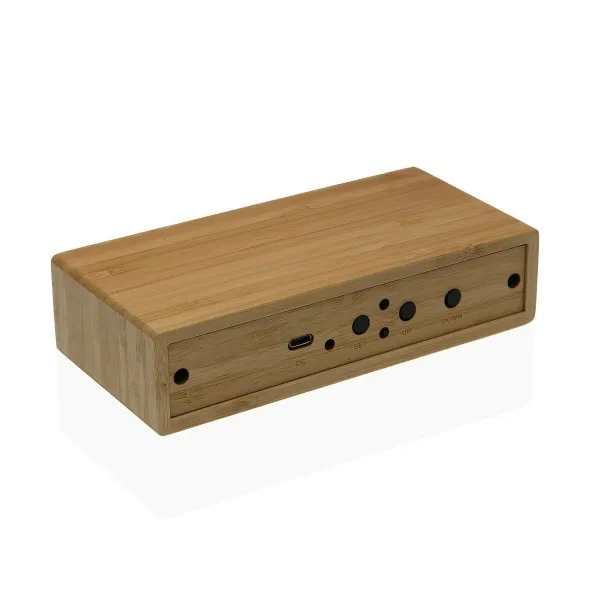 Herätyskello Versa Bambu Minimalistinen 7,3 x 3,5 x 16 cm