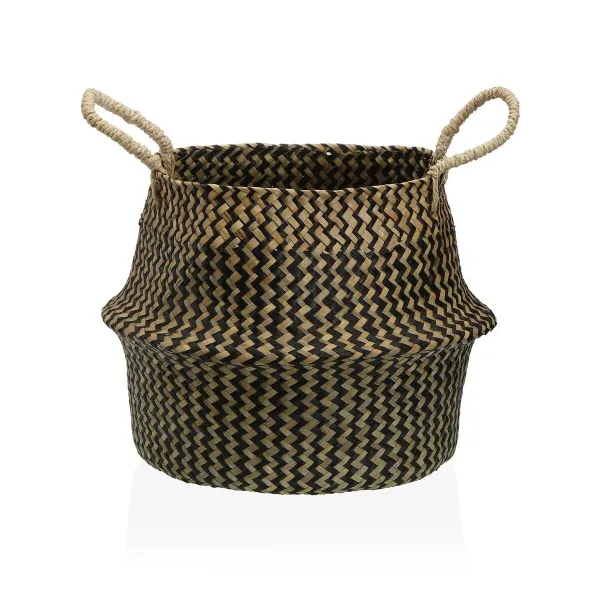 Dekoratyvinis krepšys Versa Juoda Jūros dumbliai Ø 28 cm