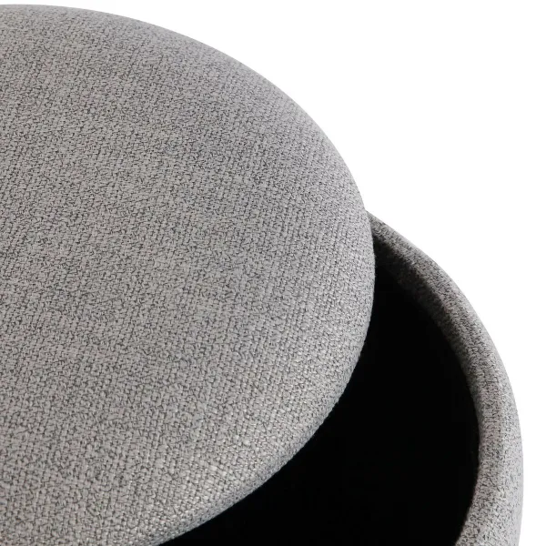 Detachable Pouffe Versa Grey Bamboo MDF Wood
