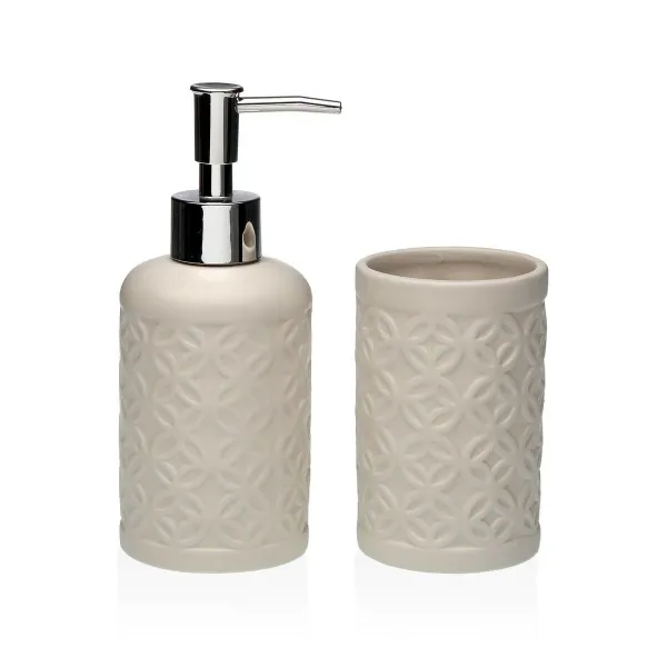 Bath Set Versa Beige Dolomite 6,8 x 17 x 6,8 cm