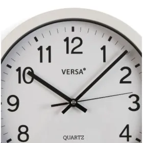 Sienas pulkstenis Versa Balts Plastmasa Kvarca 4,3 x 30 x 30 cm