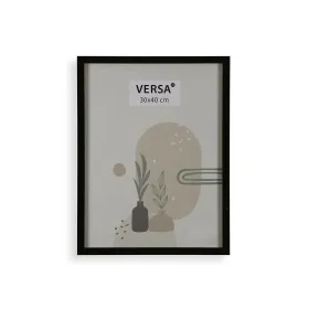 Nuotraukų rėmelis Versa Juoda Medžio MDF Vintage