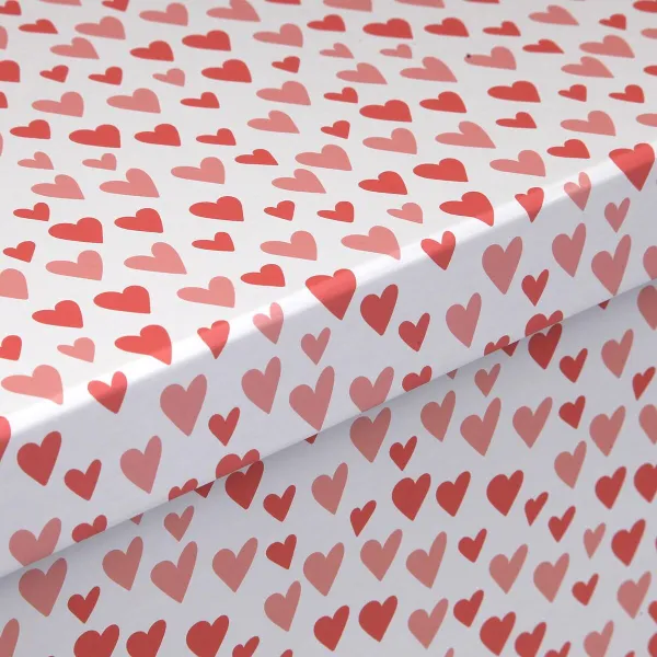 Set of decorative boxes Versa Amore Red Cardboard Hearts (15 Pieces)