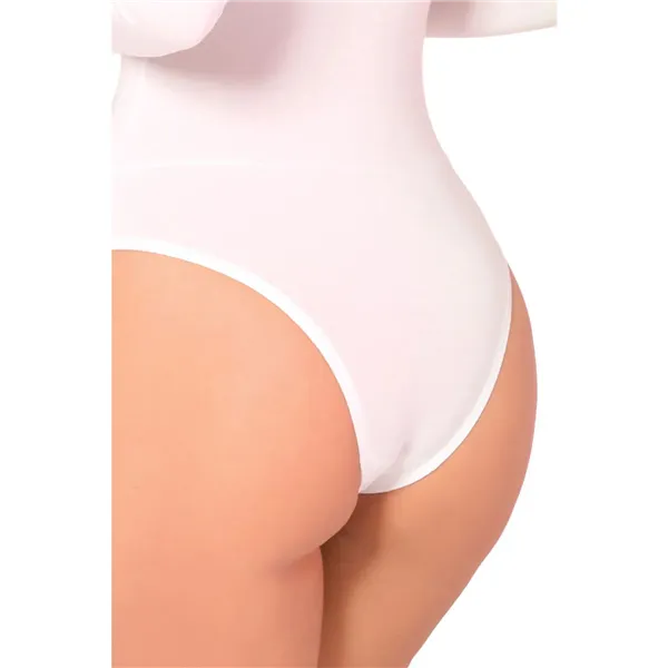 Leotard Pink Lipstick White S/M