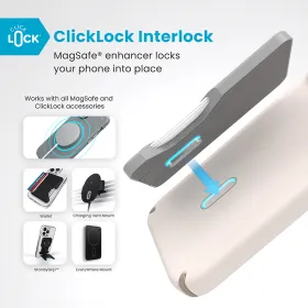 Speck Presidio2 Pro ClickLock & MagSafe - iPhone 16 Plus Case (Bleached Bone / Heirloom Gold / Hazel Brown)