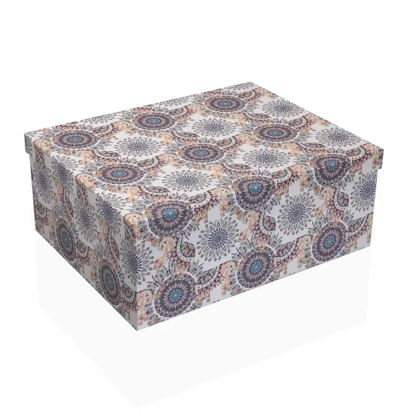 Set of decorative boxes Versa Cardboard (15 Pieces)