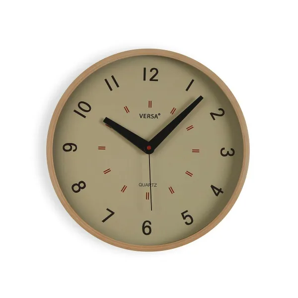 Настенное часы Versa Бежевый Пластик 4 x 30 x 30 cm