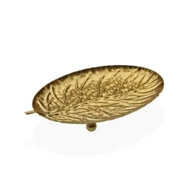 Galda rotājums Versa Bronza Metāls 12 x 1,5 x 19 cm Lapa