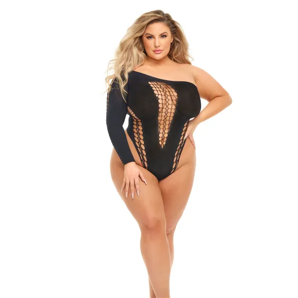 Leotard Pink Lipstick Black Queen size