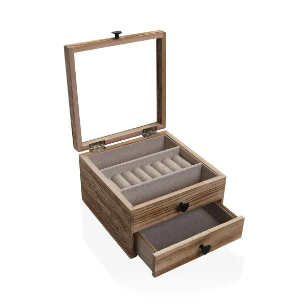 Jewelry box Versa Paolownia wood 21 x 7 x 30 cm
