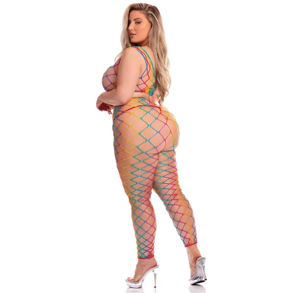 Bodystocking Pink Lipstick Multicolour (XL)