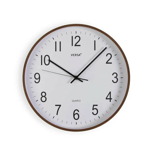 Sieninis laikrodis Versa Plastmasinis Kvarcas Medžio MDF 5 x 35 x 35 cm