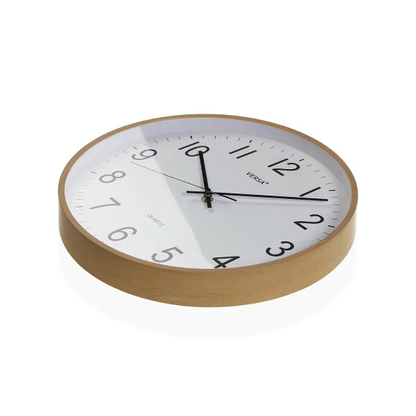 Wall Clock Versa Plastic Quartz MDF Wood 5 x 35 x 35 cm