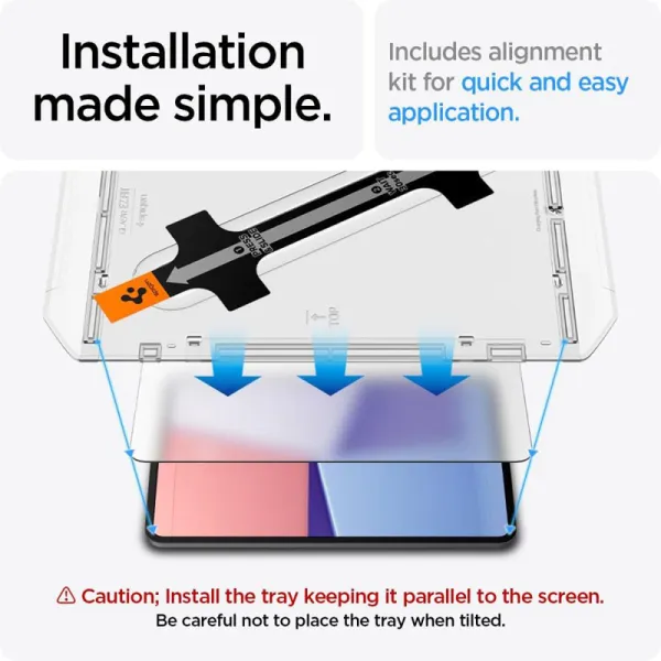 Spigen GLAS.TR EZ FIT - Tempered glass for iPad Pro 13" (M5, 2025 / M4, 2024)  (Transparent)