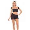 Underwear Set Pink Lipstick Black (One size)