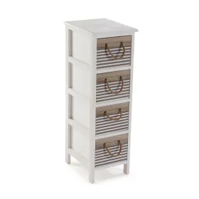 Chest of drawers Versa Tabo Textile Paolownia wood 32 x 81 x 26 cm