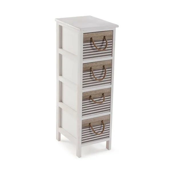 Chest of drawers Versa Tabo Textile Paolownia wood 32 x 81 x 26 cm
