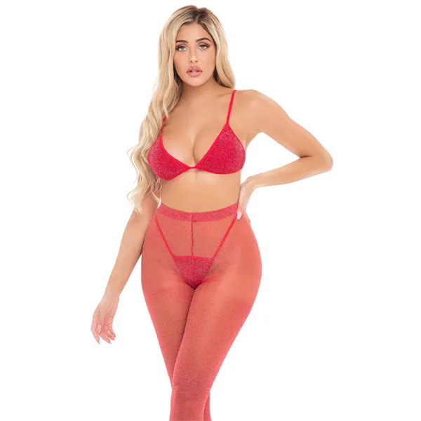 Underwear Set Pink Lipstick Red (One size)