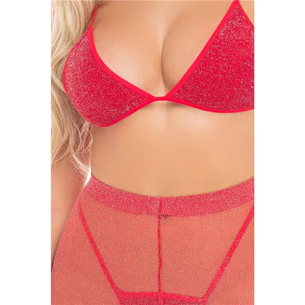 Underwear Set Pink Lipstick Red (One size)