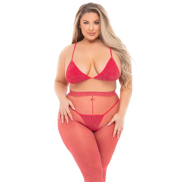 Underwear Set Pink Lipstick Red (XL)