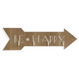 Настенная вешалка Versa Be Happy Деревянный MDF 4 x 14,5 x 48 cm