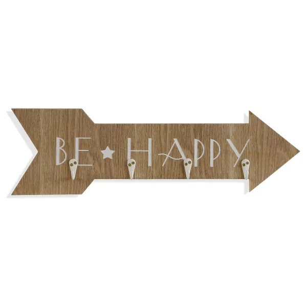 Uz sienas piestiprināts mēteļa pakaramais Versa Be Happy Koks MDF 4 x 14,5 x 48 cm
