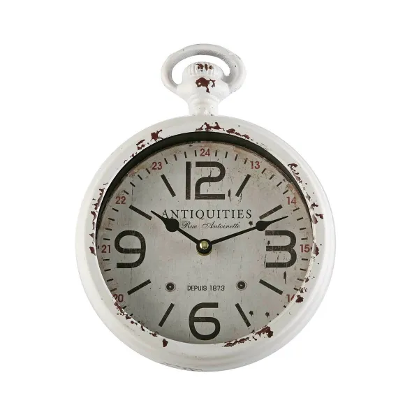 Настенное часы Versa Antiques Белый Сталь Vintage 4,5 x 28 x 22 cm