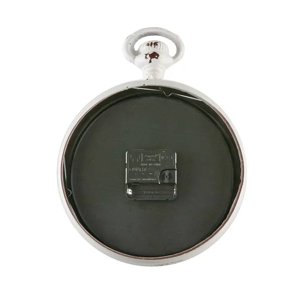 Wall Clock Versa Antiques White Steel Vintage 4,5 x 28 x 22 cm