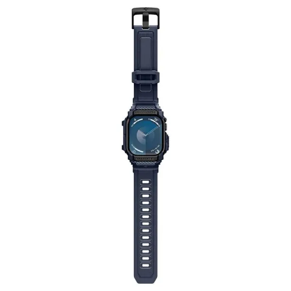 Spigen Rugged Armor Pro - Strap with Case for Apple Watch 10 46 mm (Navy Blue)