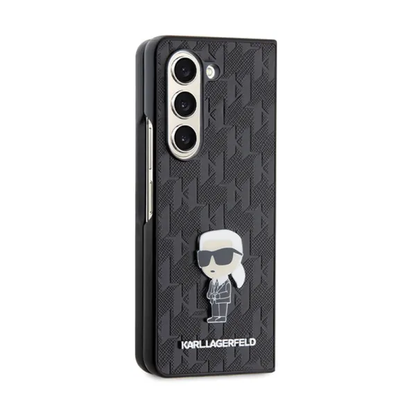 Karl Lagerfeld NFT Saffiano Monogram Ikonik Pin - Samsung Galaxy Z Fold 5 Case (black)
