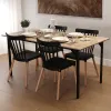 Pusdienu galds Versa Collins Metāls Melamīna Koks MDF 75 x 80 x 164,5 cm