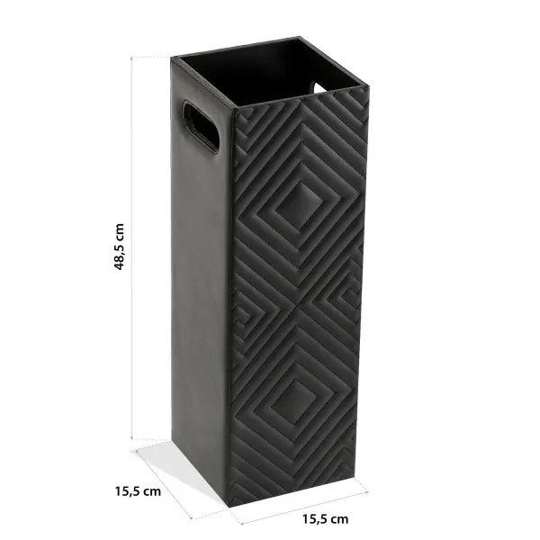 Umbrella stand Versa Black 15,5 x 48,5 x 15,5 cm