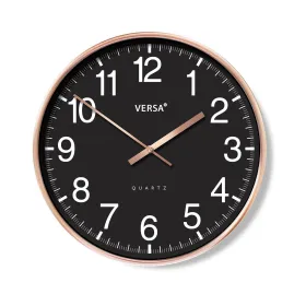Sienas pulkstenis Versa Melns Plastmasa 4,3 x 30 x 30 cm