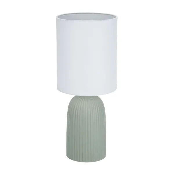 Galda lampa Versa Zaļš Kokvilna Keramika 40 W 15 x 36 cm