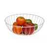 Multi-purpose basket Versa White Metal Steel MDF Wood 28 x 11 x 28 cm