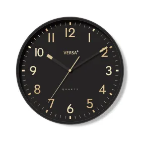 Sienas pulkstenis Versa Melns Plastmasa 4 x 30 x 30 cm