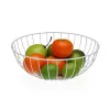 Multi-purpose basket Versa White Metal Steel MDF Wood 28 x 11 x 28 cm