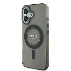 Guess IML Rhinestones MagSafe - Case for iPhone 16 Plus (Black)