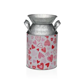 Vāze Versa Sarkans Metāls Sirdis 13 x 15,5 x 21 cm