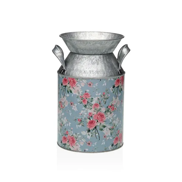 Vāze Versa Zils Metāls Цветы 13 x 15,5 x 21 cm